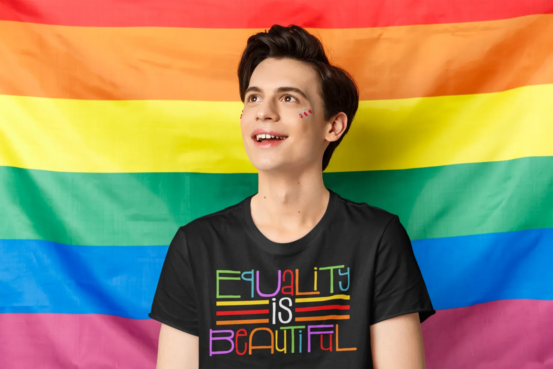 Equality is Beautiful Rainbow Graphic Tee - Merch Girls