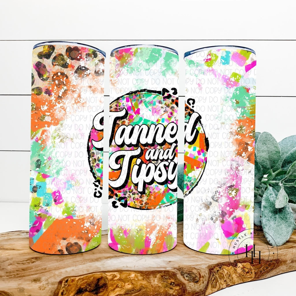 Tanned And Tipsy Completed 20Oz Skinny Tumbler Sublimation