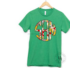 Teacher Brush Monogram Graphic Tee - Merch Girls