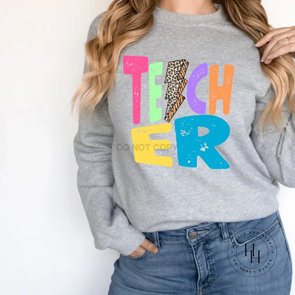 Teacher Lightning Bolt Graphic Tee - Merch Girls