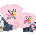 Third Grade Striped Heart Graphic Tee - Merch Girls
