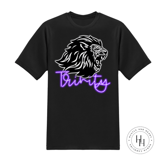 Trinity Purple Neon Mascot Shirt