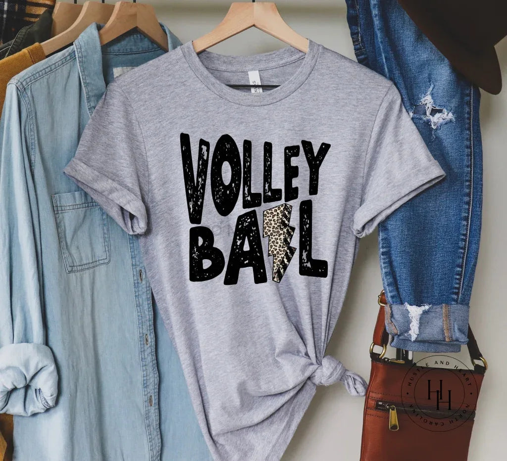 Volleyball Lightning Bolt Graphic Tee - Merch Girls