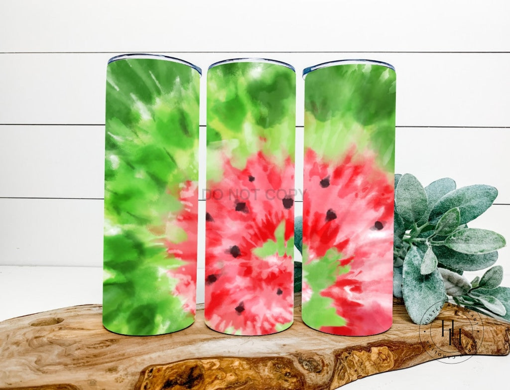 Watermelon Tie Dye Completed 20Oz Skinny Tumbler Sublimation