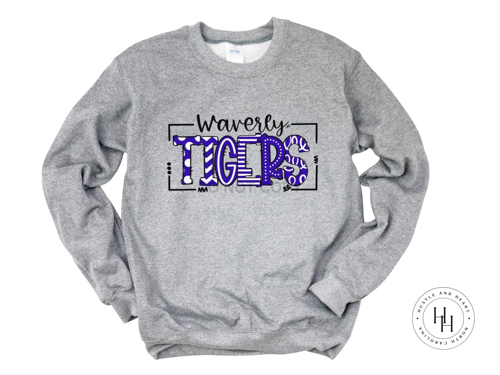 Waverly Tigers Doodle Graphic Tee Youth Small / Unisex Sweatshirt