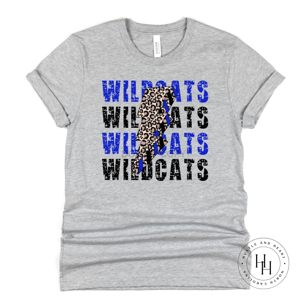 Wildcats Royal Blue Lightning Bolt Graphic Tee