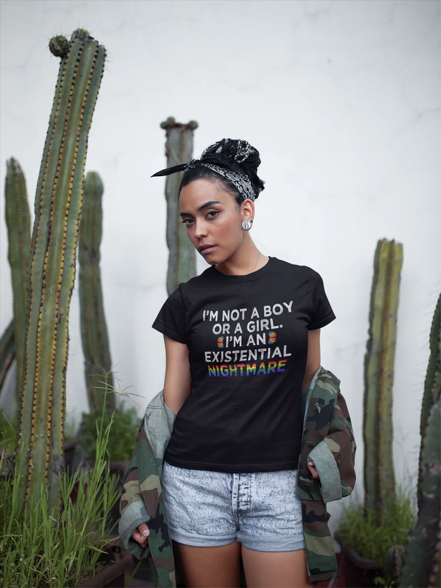 I'm Not a Boy or a Girl I'm An Existenial Nightmare Graphic Tee - Merch Girls