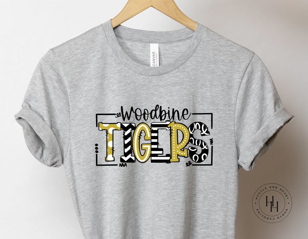 Woodbine Tigers Doodle Graphic Tee Youth Small / Unisex