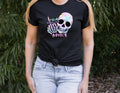 Your Parenting Advice Middle Finger Skull Graphic Tee - Merch Girls
